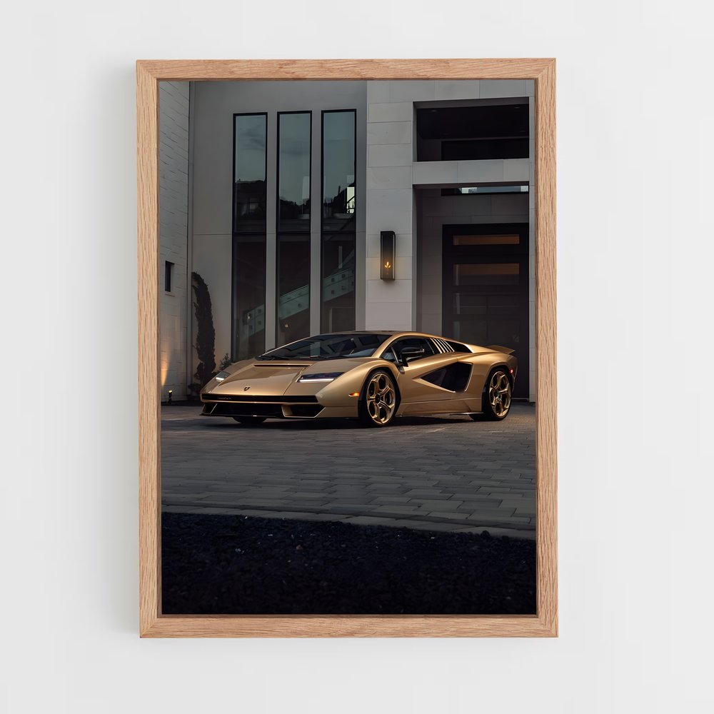 Poster Countach Gold Rush – affiche Lamborghini (vue 4)
